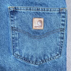 Carhartt Jeans Mens 44x32 Traditional Fit Blue Denim Workwear Carpenter